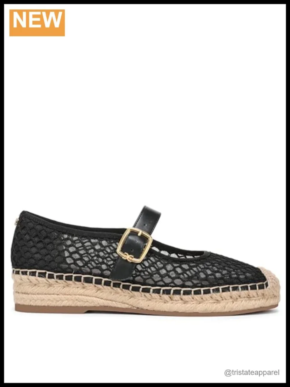 Sam Edelman Mackie Mesh Espadrille Mary Jane Flat Slip-On Casual